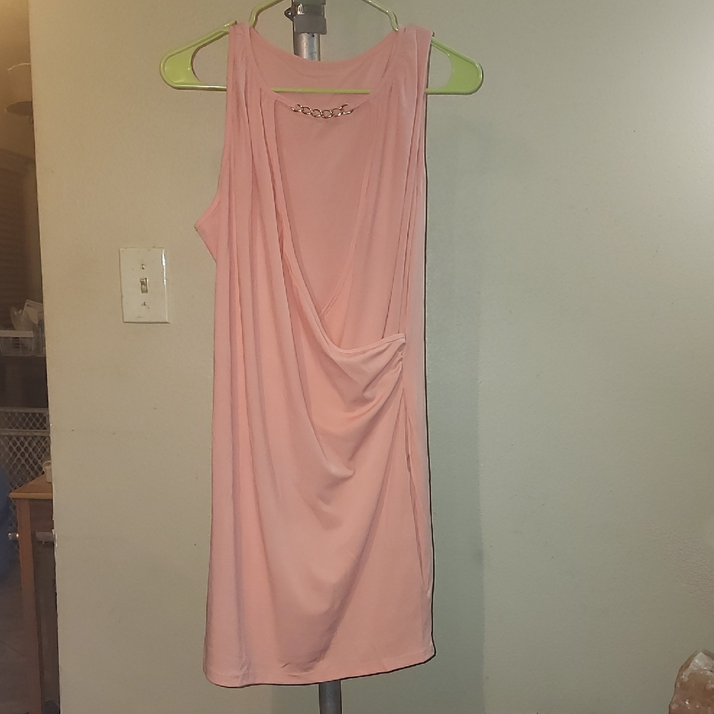 Elegant Pink Sleeveless Dress